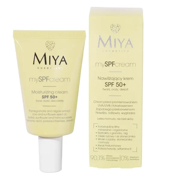Miya Cosmetics Moisturizing cream SPF 50+ face, eyes, décolleté